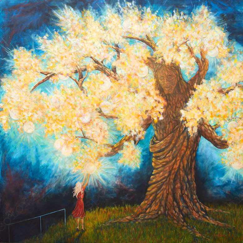 

5D Diamond Painting Full Square "Sun Tree" Daimond Painting Diamond Embroidery Rhinestone Cross Stitch for Wall Decor LE00543