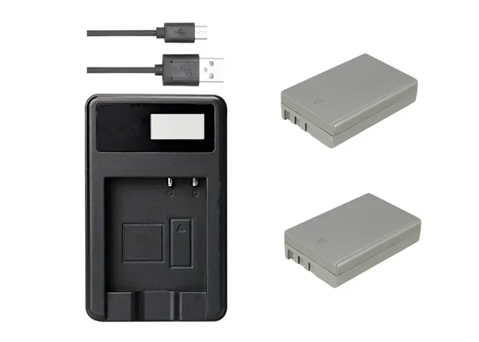 

2x EN-EL9, EN-EL9a, EN-EL9e ENEL9, ENEL9a, ENEL9e EL9 Battery+ LCD USB Charger for Nikon D40, D60, D40X, D3000, and D5000.