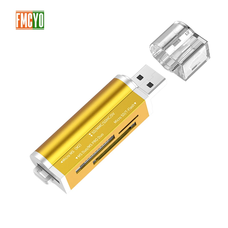 Мульти в 1 карта памяти SD Reader для Memory Stick Pro Duo Micro SD, TF, M2, MMC, SDHC Флешка картридер разные цвета