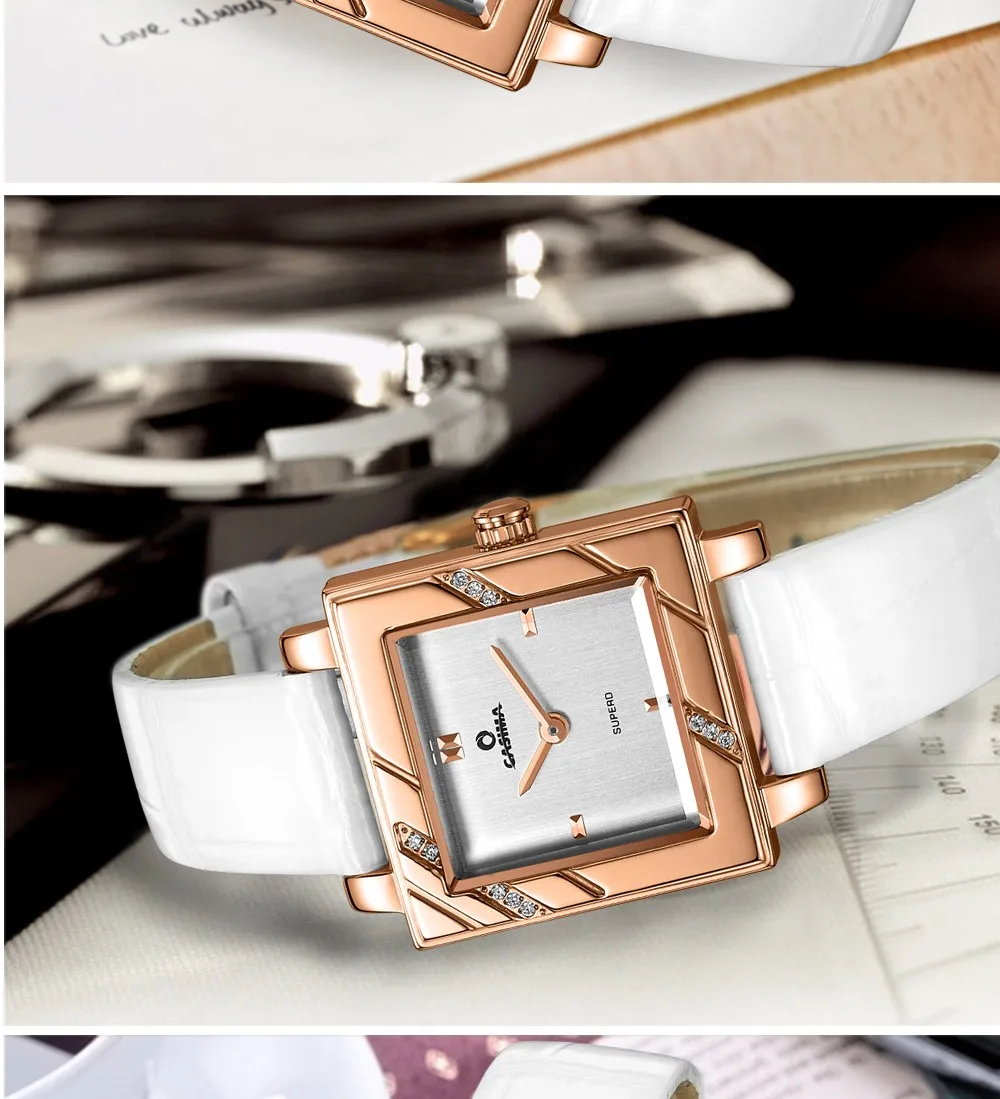 CASIM 2018 Элитный бренд женские браслет часы Мода ослепительной красоты дамы кварцевые наручные часы водонепроница 2611