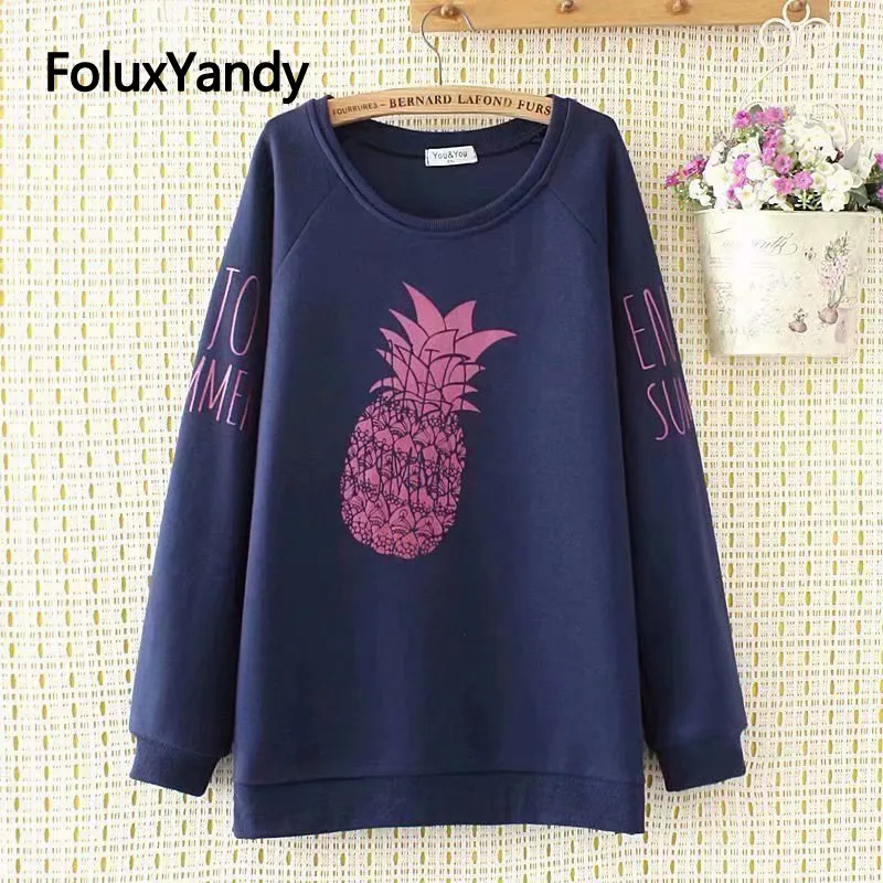 

Print Hoodies Women Autumn Sweatshirts Casual Long Sleeve O-neck Plus Size Hoodie KKFY3785