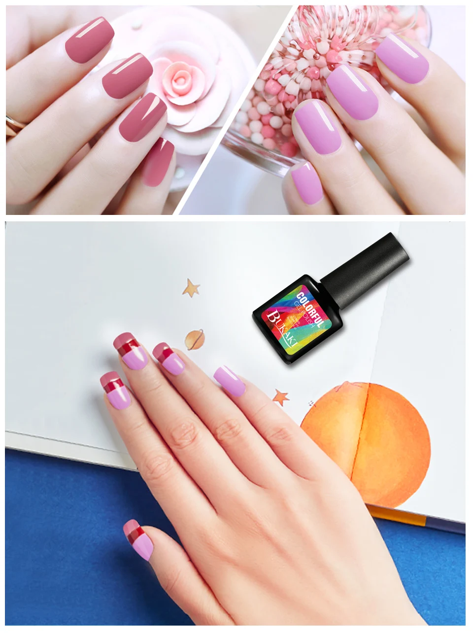 Bukaki 3 шт. генный цветной гель для ногтей набор гель лак для ногтей Nail Art Совет гель лак для ногтей маникюр 29 Цвета Гибридный гель лаков