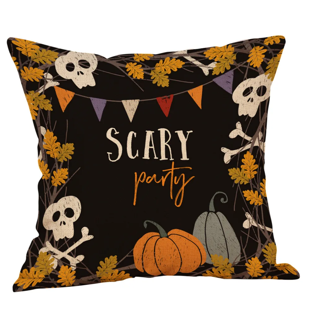 Halloween Customized Cushion Covers Pumpkin Ghosts Pillow Cases 45*45
