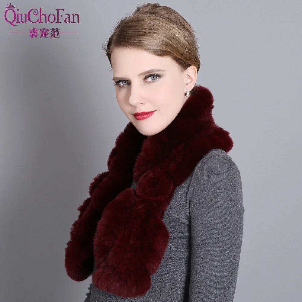 

Genuine Rabbit fur double Ruffle collar ladies scarf long ear neck warmer super nice rex rabbit fur shawl Russian real fluffy