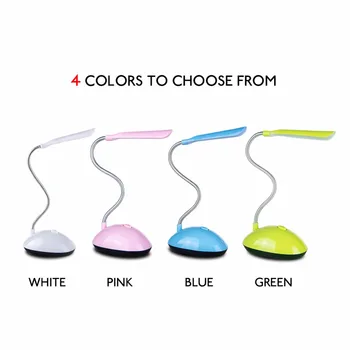 

Foxanon Mini Flexible LED Night Lights Table Lamp Reading Book Eye Protection Flexible Push Switch Bendable Battery Powered