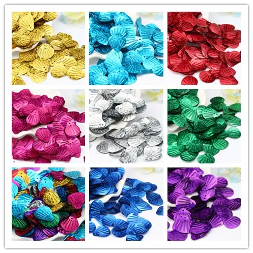 300pcs 18mm laser Shell Sequins DIY Accessories Stitch beads Handmade Flowers | Дом и сад