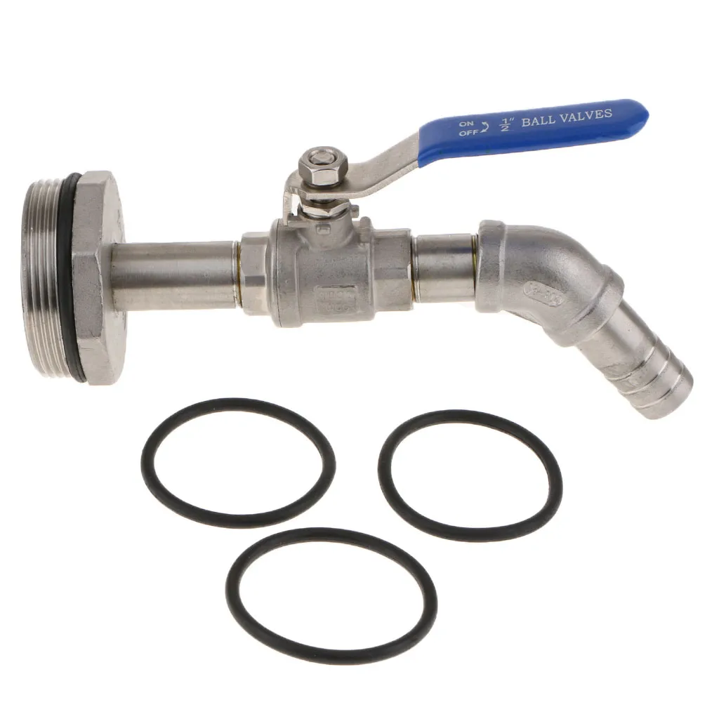 20mm Caliber~ Heavy Duty 45 Degree Tilt Nozzl Full Port Ball Valve Oil Drum Adapter Barrel Valves Faucet for 200 Litre
