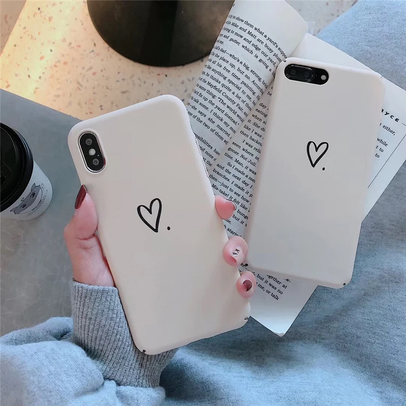 Чехол Lovebay с сердечками для iPhone X XS Max XR 7 8 6 6s Plus жесткий чехол милым рисунком задняя