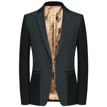 

Men Slim Fit suit jacket male Blazers Business Coat Homme Mens Fashion Brand Blazer Wool Casual Blazers Men Coat Terno Masculino