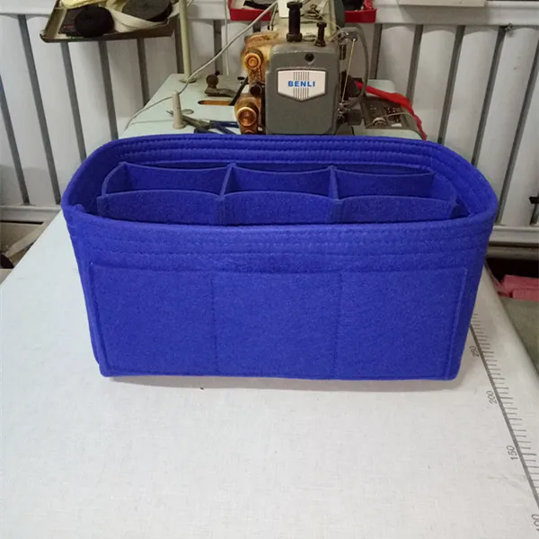 XYLOBHDG войлочная ткань вставка сумка прочная сумочка для косметики перегородка Органайзер многофункциональная дорожная вставка сумочка Макияж сумки - Цвет: Dark blue