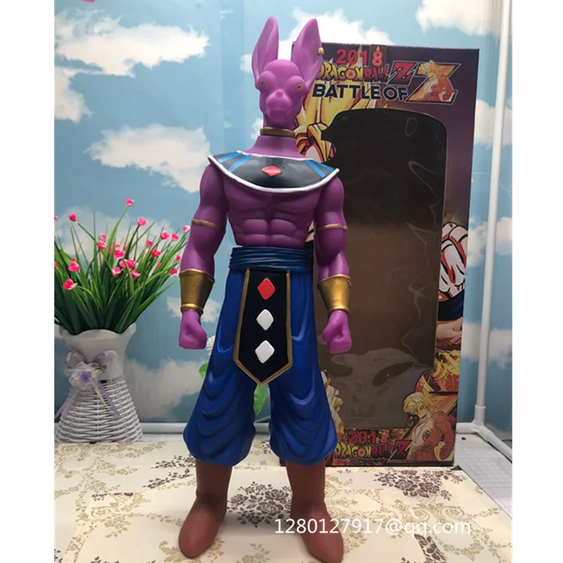 

15'' Dragon Ball Z Gods of Destruction Beerus With LED Light And Sound Oversized Vinyl Doll Action Figure Toy BOX P666