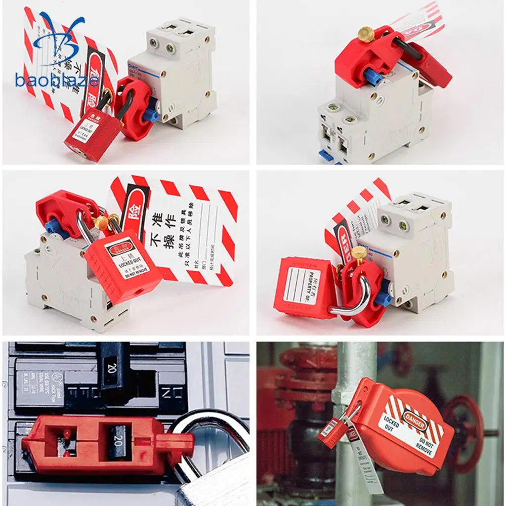 Universal Circuit Breaker Lockout Red with Screw