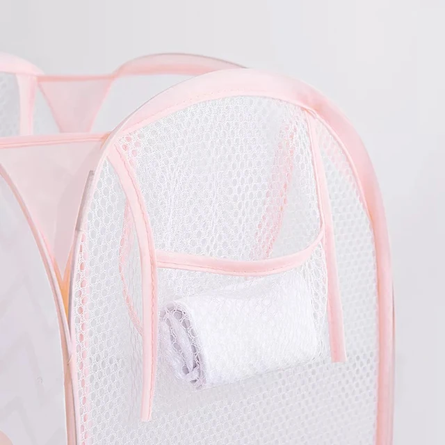 Összecsukható Piszkos Mosodai Kosár Ruhák Tároló Kosarak Válogatás Háló Hamper Szervezők Gyerekek Doboz - Image 4