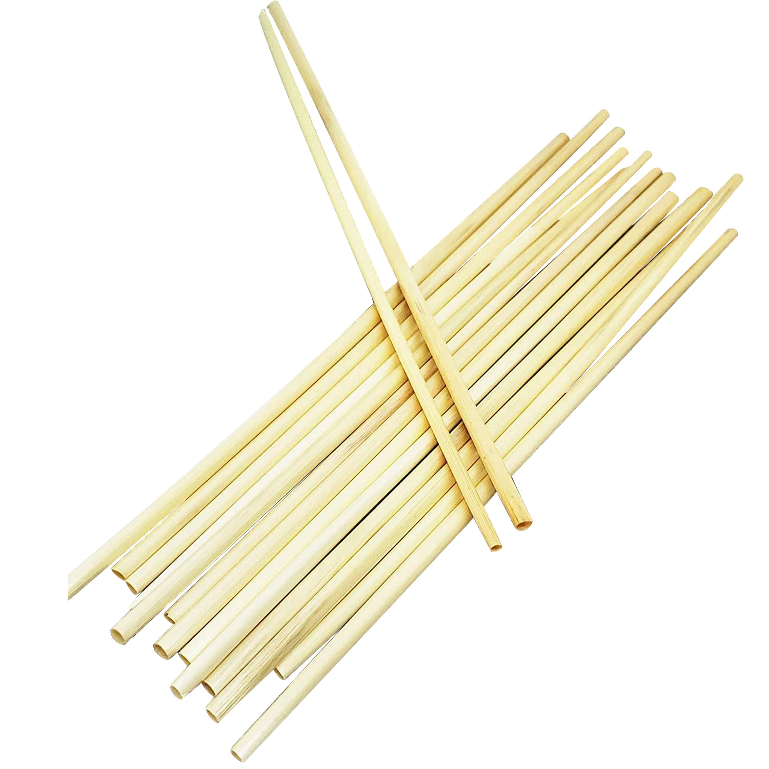 Behogar 100PCS Eco-friendly Biodegradable Disposable Wheat Straw Drinking Straws for Bevarage Cafe Restautant Office Home Use