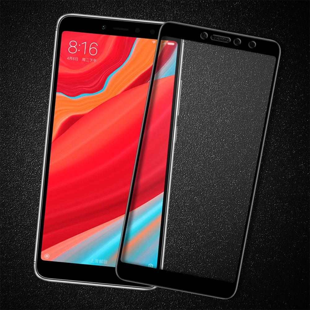 

FCOWB For Xiaomi Redmi S2 Tempered Glass 0.26mm 9H Full Cover Full Screen Protector Glass For Xiaomi Mi 6X Tempered Glass