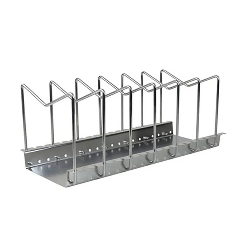 Cena Nasadka ze stali nierdzewnej uchwyt garnka Pan i uchwyt do deski do krojenia Organizer do kuchni 6 przegródek z sitko tacka stojak na pokrywki