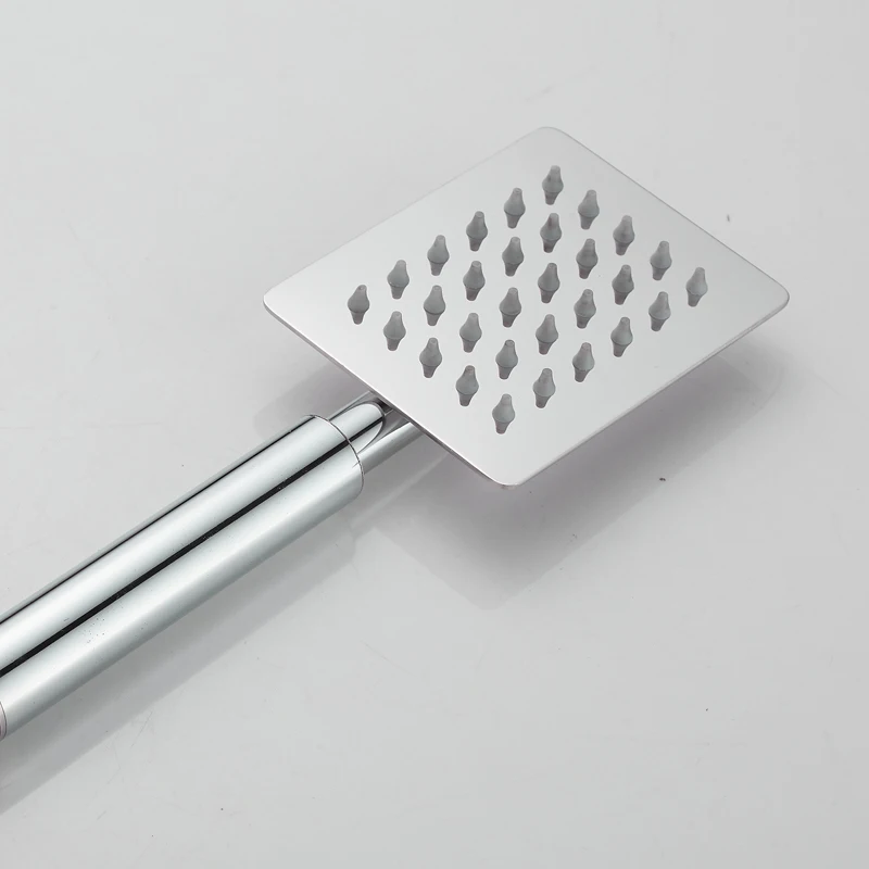 Bathroom Stainless Steel Hand Shower Polished Shower Hose Mounting Bracket Square Circular Electroplating shower head