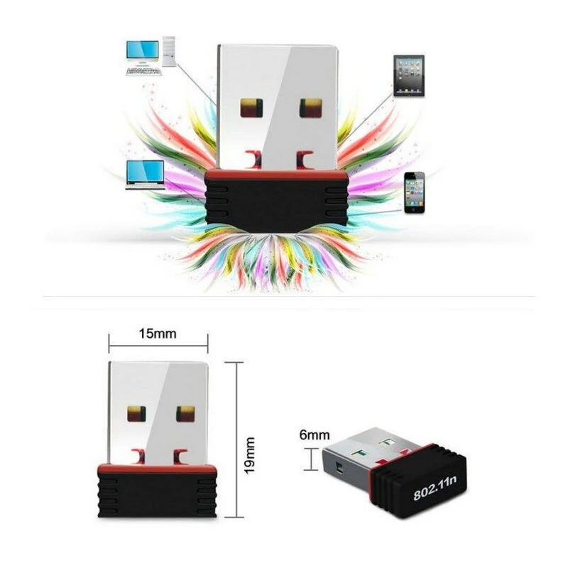 Мини-ПК WiFi адаптер 150 м USB WiFi антенна Беспроводная компьютерная Сетевая Карта 802.11n/g/b LAN+ антенна Wi-Fi адаптеры wifi приемник