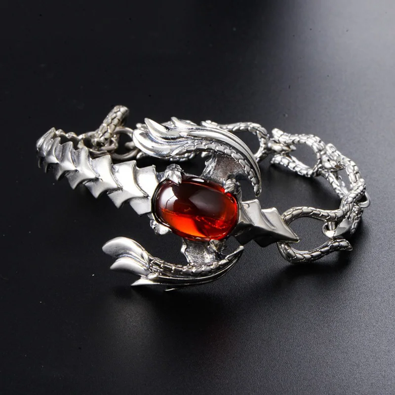 Genuine-Solid-Thai-Silver-Scorpion-Bracelet-Bangles-For-Men-With-Natural-Garnet-Classic-Fine-Jewelry-Manchette (2)