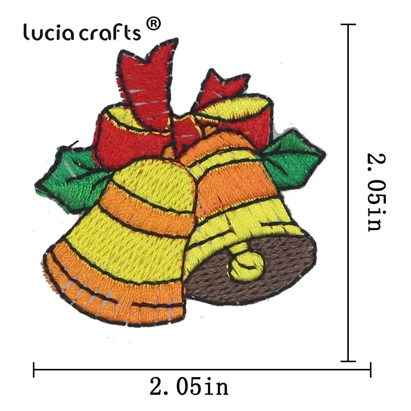Lucia ремесла Рождественский стиль вышитые патчи для одежды Железная аппликация нашивка эмблема на ткани DIY аксессуары L0507