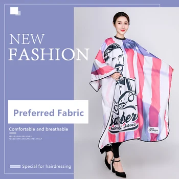 

New American flag Pattern Haircut Hairdressing Barber Cloth Apron Polyester Cape Hair Styling Design Supplies Salon Barber Gown