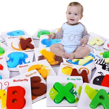 

Wooden Geometric Shapes Sorting Alphabets Aniamals Puzzle Preschool Learning Educational Game Baby Toddler Toys for Children