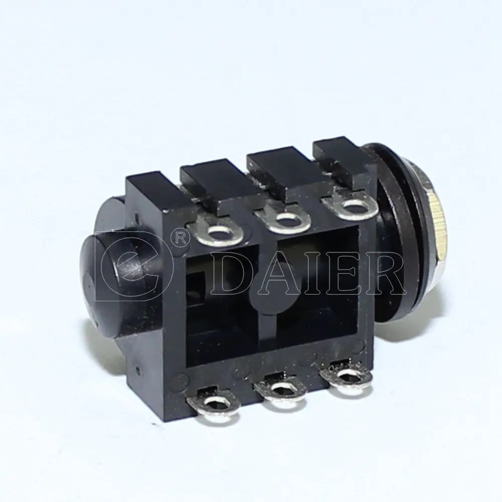 100PCS PJ-645C Effects connection Mono/Stereo Enclosed 1/4" phone jack with solder terminals