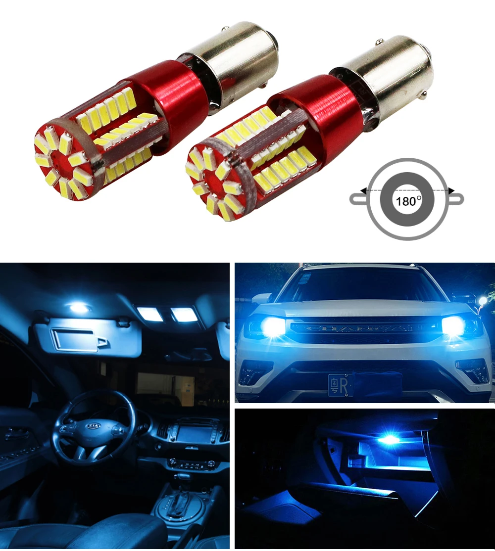 Aeing 1 шт. T11 T4W W6W H6W BA9S 3014 57SMD Canbus светодио дный ошибок светодио дный Клин двери узнать свет лампы xenno белый красные, синие