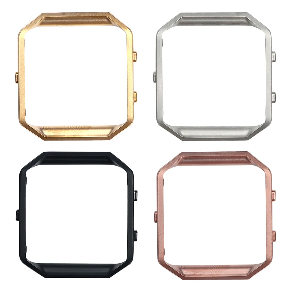 Черный/серебристый/розовое золото/золотой цвет часы из нержавеющей стали замена металлический каркас Соединительный чехол для Fitbit Blaze Новое поступление