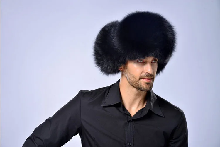 Мужские меховые шапки-бомберы с натуральным лисьим мехом, кожаные зимние шапки, модные защитные головные уборы VK2256