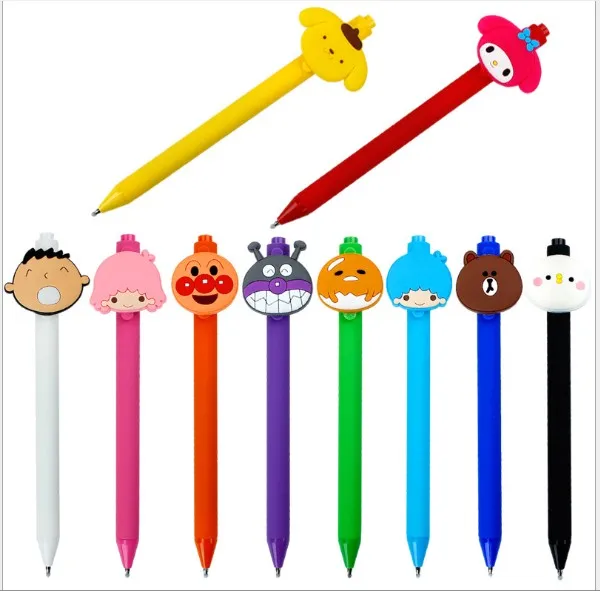 

The pudding dog Melody shape candy color frosted 0.5 mm black gel pen Creative Learning stationery ball-point pen for kids