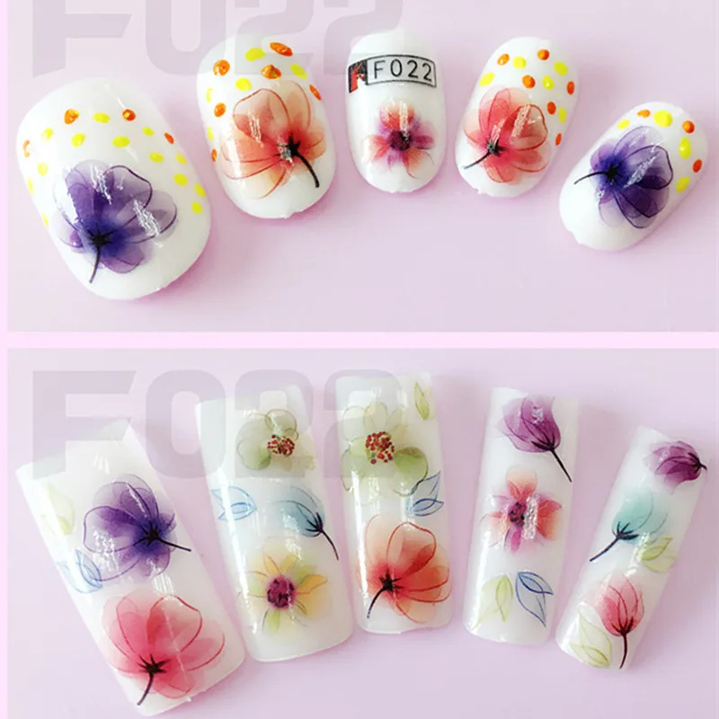 1 Sheet New Fashion of Simulation 3D Nail Stickers 3D Ultra-thin Waterproof Stickers Decals Nail Art Decorations