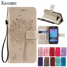 3D дерево для samsung Galaxy J1 J100 J120 Amp 2 Express 3 J111 Ace Neo J110 из искусственной кожи чехол для телефона флип-чехол с подставкой