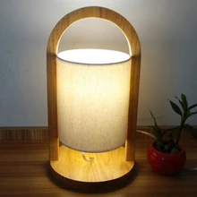 Современная Скандинавская простая настольная лампа для спальни, твердая древесина, индивидуальная творческая настольная лампа