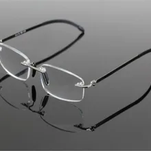 Бизнес унисекс без оправы Super Light без оправы сплава Анти-усталость рецепту оптическая линза, для чтения Пресбиопия очки