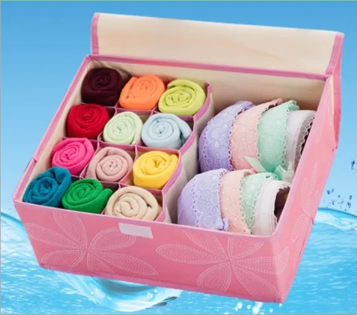 

50-1storage box for underwear bra knickers stockings socks Multi layer storage box tie scarf Storage box easy socks organizer