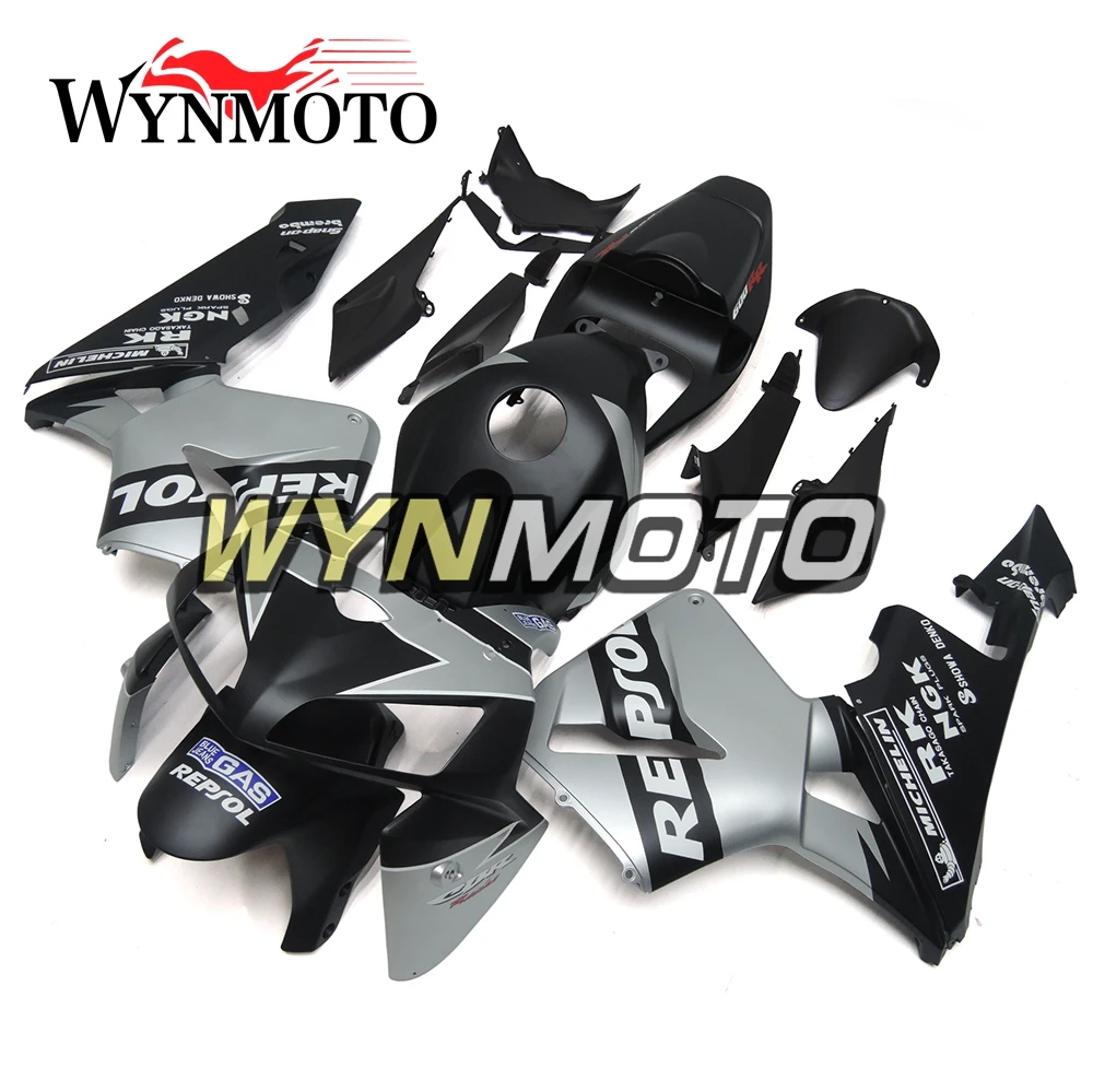 Full ABS Injection Plastics Fairings For CBR600RR F5 2005 2006 Motorbike Cowling Black Silver Body Frames Green Covers New | Автомобили и