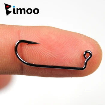 

Bimoo 100PCS #6 2X90 Degree Jig Hook Fly Tying Hooks Strong Wire Saltwater Freshwater Fish Hook