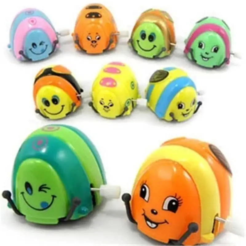 

5pcs/lot New High Quality Funny Colorful Baby Kid Beetle Thumbing Somersault Running Clockwork Toys For Children