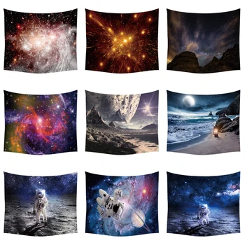

Planet Astronaut Wall Cloth Tapestries Galaxy Psychedelic Space Hot Sale Wall Blanket Printed Bohemian Decor Gift Muur Doek