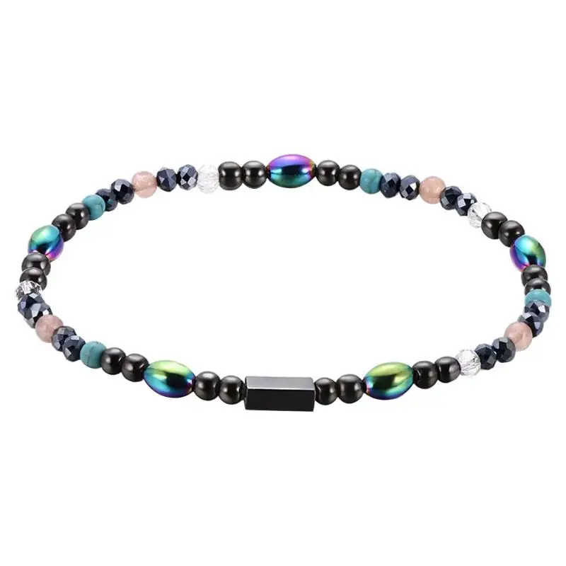 1Pc Weight Loss Round Black Stone Magnetic Therapy Anklet Health Care Magnetic Hematite Stretch Anklet For Men Women Jewelry 11 1Pc Weight Loss Round Black Stone Magnetic Therapy Anklet Health Care Magnetic Hematite Stretch Anklet For Men Women Jewelry 11