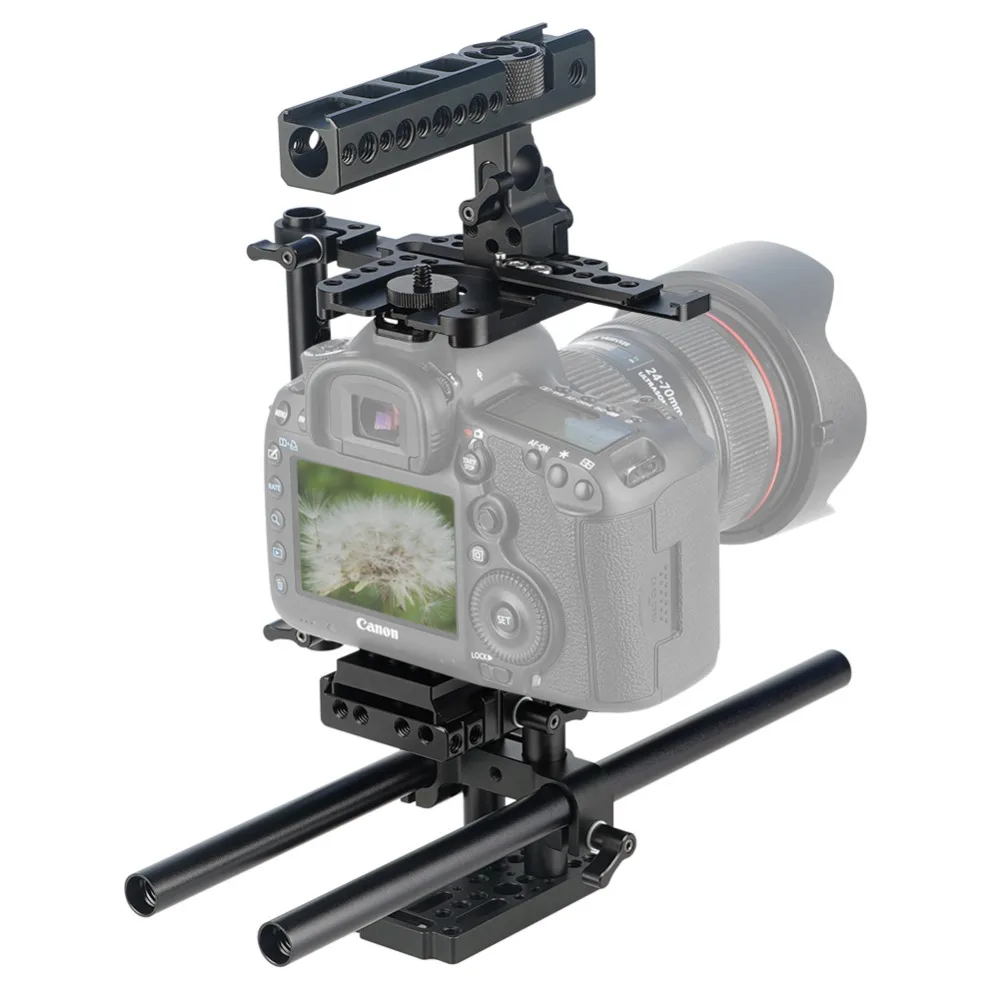 NICEYRIG камера клетка для sony Canon Nikon Ricoh Sigma OLYMPUS FUJIFILM для SAMSUNG Высокая регулируемая рама для DSLR видео Rig холодная обувь