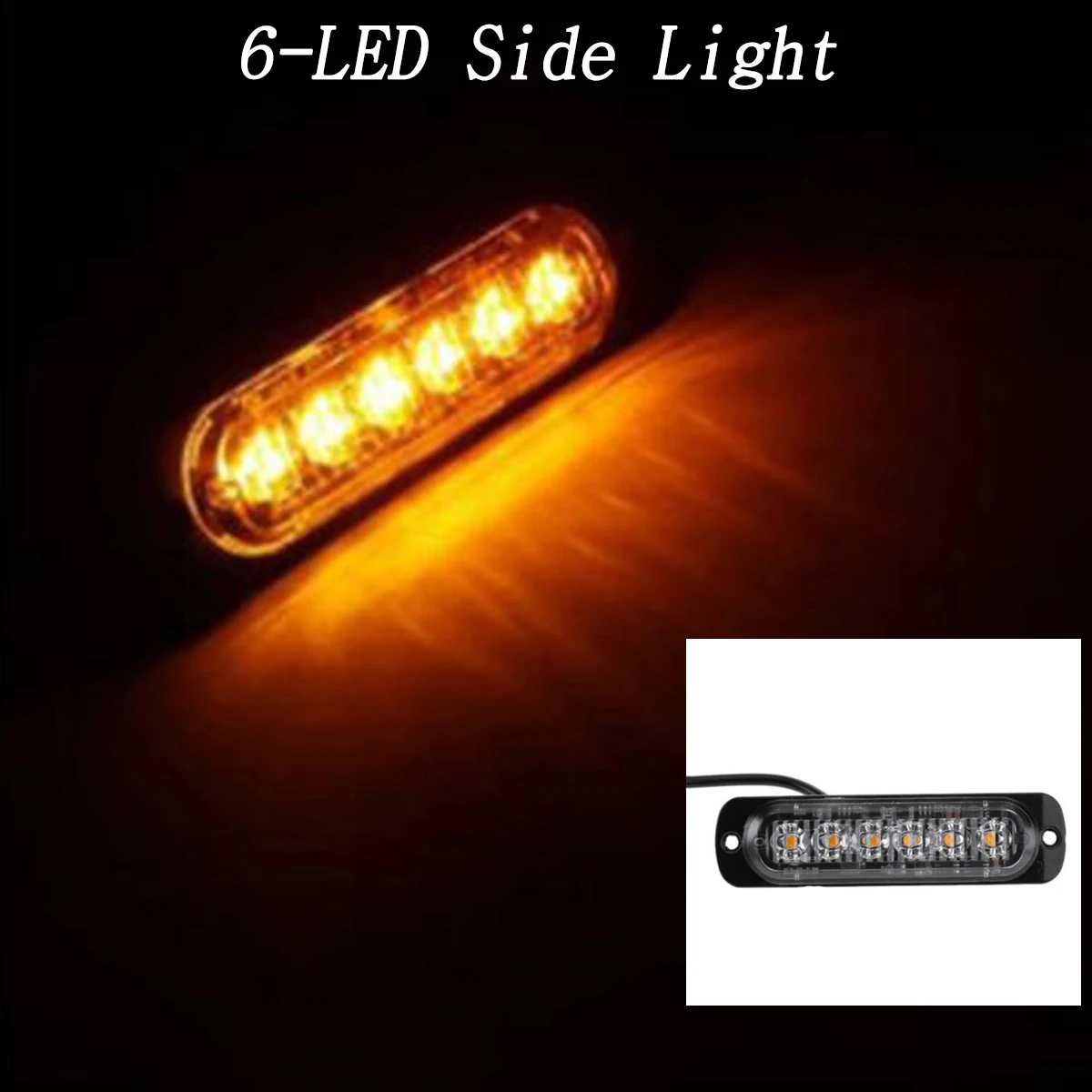 

Ultra-thin LED 18W Flash Lights 12V-24V 6 LED Car Truck Emergency Side Strobe Warning Light Car-styling