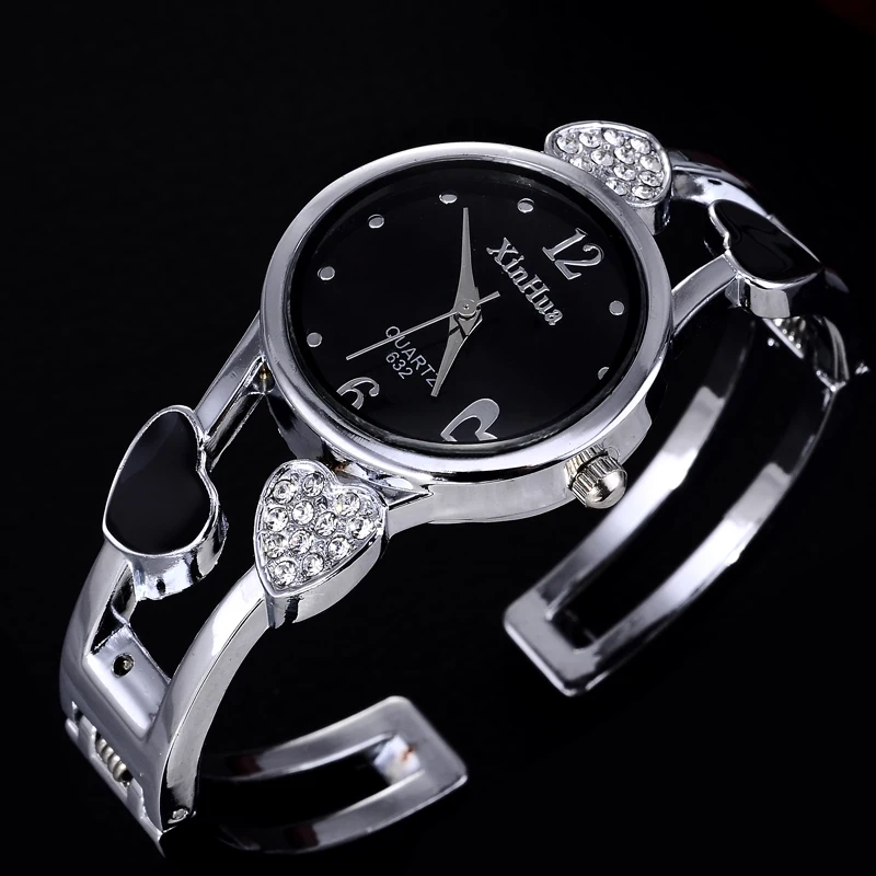 Women Bangle Watch Quartz Fashion Silver Color Crystal Stainless Steel Luxury High Quality Xinhua Wristwatches Mujer Relogios huismerk kopen in de aanbieding Women Bangle Watch Quartz Fashion Silver Color Crystal Stainless Steel Luxury High Quality Xinhua Wristwatches Mujer Relogios huismerk kopen in de aanbieding