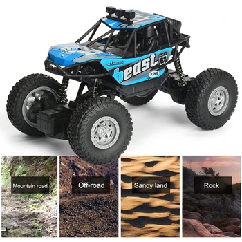 

Remote Control Toy RC Car Rock Crawler 1:20 Wireless Charging Four-wheel Drive Climbing Car Model Vehicle toy For Kids