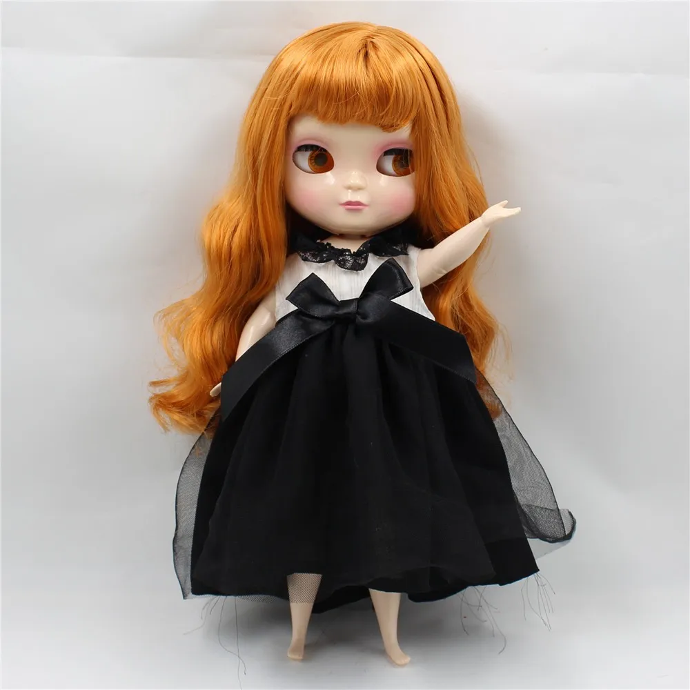 free shipping fortune days ICY doll long wavy orange hair with bangs/fringes plump body fat girl 230BL0145 toy gift