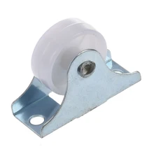 4 Pcs Branco Substituição Da Roda do Rodízio de Móveis de Plástico 25mm de Diâmetro