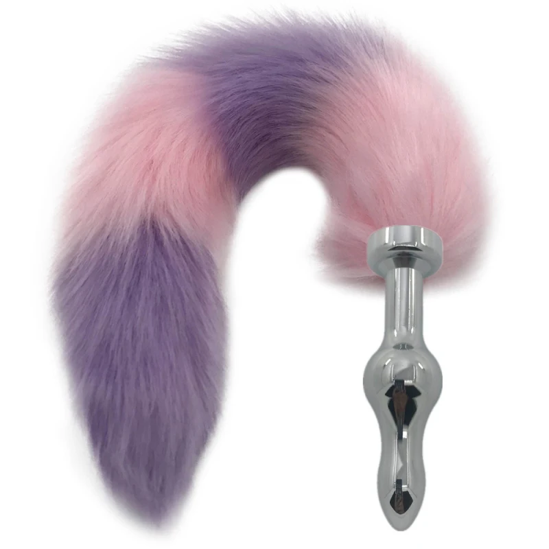 2 Size Fox Tail Anal Plug Stainless Steel Butt Dilator Stimulating Toys Dog Tails Adult Products for Couples H8-178G | Красота и