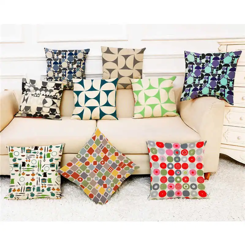 

Colorful Pattern Pillowcases Cover Super soft fabric Home Cushion Simple Geometric Throw Bedding Pillow Case Pillow Covers