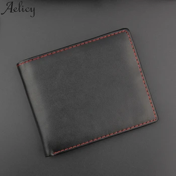 

Aelicy 2019 Men Bifold Keys Holder Clutch Card Holder Bag Small Leather Coin Purse Men Coin Purse Credit Card Short Wallet Purse